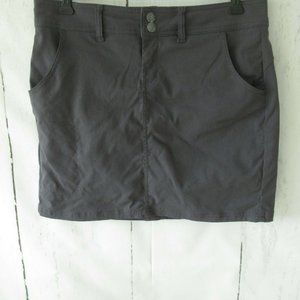 Prana Skirt 6 Gray Skort Shorts Cargo Pockets Hiking Active Tennis